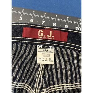 VTG Guess Carpenter Jeans Mens 34x34 Blue Raw Straight Wide-Leg Skater Y2K 90s